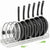 Garnen Pots and Pans Organizer Rack, Expandable Kitchen Cabinet & Countertop Storage for Cookware, Lids & Baking Trays