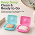 Garnen 4-Pack Mini Travel Soap Holder Cases, Assorted Colors