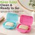 Garnen 4-Pack Mini Travel Soap Holder Cases, Assorted Colors