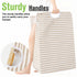 Garnen Laundry Basket Collapsible Laundry Hamper Foldable Bag, Wooden Handles Dirty Clothes Baskets Laundry Bin Organizer for Kids Baby Bathroom