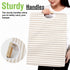 Garnen Laundry Basket Collapsible Laundry Hamper Foldable Bag, Wooden Handles Dirty Clothes Baskets Laundry Bin Organizer for Kids Baby Bathroom
