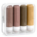 Garnen 4-Pack Silicone Travel Bottles for Toiletries, 90ml / 3 oz