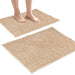 Garnen Tufted Microfiber Bath Mat - Textured Non-Slip Design, 40x60 cm