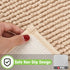 Garnen Tufted Microfiber Bath Mat - Textured Non-Slip Design, 40x60 cm