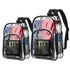 Garnen 2-Pack Clear Backpacks, Waterproof PVC Stadium Approved (Large 17" & Medium 14")