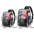 Garnen 2-Pack Clear Backpacks, Waterproof PVC Stadium Approved (Large 17" & Medium 14")
