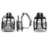 Garnen 2-Pack Clear Backpacks, Waterproof PVC Stadium Approved (Large 17" & Medium 14")
