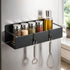 Garnen Magnetic Spice Rack for Refrigerator & Oven, Fridge Organizer Shelf (Black)