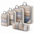 Garnen 5-Piece Travel Compression Packing Cubes Set - Luggage Organizers