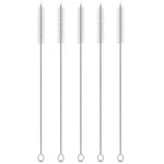 Garnen 5-Pack Long Straw Cleaning Brushes Stainless Steel Cleaner for Reusable Straws