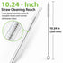 Garnen 5-Pack Long Straw Cleaning Brushes Stainless Steel Cleaner for Reusable Straws