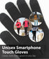 GreatShield COZY Smartphone Touch Gloves - Solid Color 10G - Black - Handheld (5 fingertips and whole) Size: Small/Medium