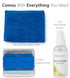 GreatShield Screen Cleaning Kit - 15x20cm Microfiber Cloth, 2-Sided Cleaning Brush, & 2-Oz Solution