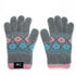 GreatShield COZY Smartphone Touch Gloves - Snowflakes Design - Gray / Pink / Blue - Handheld (5 fingertips and whole) Size: Small/Medium