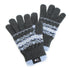 GreatShield COZY Smartphone Touch Gloves - Snowflakes Design - Dark Gray / Blue - Handheld (5 fingertips and whole) Size: L / XL