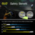 GreatShield GLO Waterproof LED Sport Vest with 2 Front Pockets - Black (Size L)