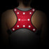 GreatShield GLO Waterproof LED Sport Vest with 2 Front Pockets - Red (Size L)