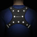 GreatShield GLO Waterproof LED Sport Vest with 2 Front Pockets - Black (Size M)