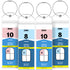 Royal Caribbean and Celebrity Cruise Luggage Tag Holder with Zip Seal & Steel Loops - Clear - 4 Pack