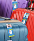 GreatShield 4 Pack Cruise Luggage Tag Holder with Zip Seal & Steel Loops, Weather Resistant PVC Pouch for Royal Caribbean and Celebrity Cruise Line