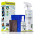 GreatShield Screen Cleaning Kit - Includes: 16oz Spray Bottle w/ solution, 2oz Bottle w/ solution, Large Blue Microfiber Cloth, and Brown Microfiber Screen Cleaning Cloth
