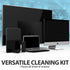 GreatShield Screen Cleaning Kit - Includes: 16oz Spray Bottle w/ solution, 2oz Bottle w/ solution, Large Blue Microfiber Cloth, and Brown Microfiber Screen Cleaning Cloth