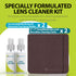 GreatShield Lens Cleaner Spray Kit - 2 X 2oz Spray Bottle + 2 X (6" x 7") Microfiber Cloths