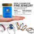 GreatShield Fine Jewelry Cleaner Solution Kit With Cleaning Brush, Polishing Microfiber Cloths and Basket,  Suitable For Gold, Platinum, Titanium, Diamond, Crystal, Bracelet, Rings, Necklace, Earrings