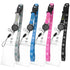 Greatshield Lanyard with Retractable Badge Reel & Badge Holder - Black (CS1) + Pink (CS1) + Blue (CS1) + White(CS1)