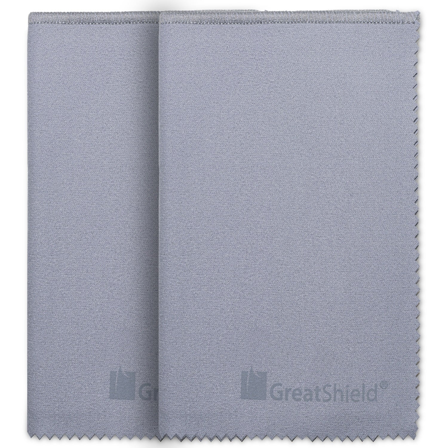 GreatShield 4-ply Polishing Cloth (20x28cm) - Gray 2 Pack