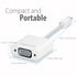 Mini DisplayPort (Mini DP or mDP)/ThunderBoltTM (Male) to VGA (Female) Adapter