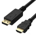 DisplayPort (Male) to HDMI Cable (Male) 6FT w/IC -Black