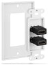 Dual Port HDMI Wall Plate w/ Gold-Plated High Speed HDMI 2.0 Ports - White