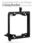 5.1 Surround Sound Home Theater 2 Gang Wall Plate with 5-Pairs of Gold Plated Copper Banana Binding Posts- 1 Subwoofer RCA Jack - 5 Speakers-White