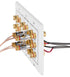 3-Gang 6.1 Surround Sound Distribution Wall Plate w/ Gold Plated 6-Pair Copper Binding Posts (For Banana Plugs, Bare Wires, Spade Plugs) + 1 RCA Jack + 2 High Speed HDMI 2.0 Ports w/ Ethernet