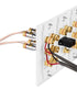 3-Gang 6.1 Surround Sound Distribution Wall Plate w/ Gold Plated 6-Pair Copper Binding Posts (For Banana Plugs, Bare Wires, Spade Plugs) + 1 RCA Jack + 2 High Speed HDMI 2.0 Ports w/ Ethernet