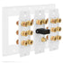 3-Gang 7.1 Surround Sound Distribution Wall Plate w/Gold Plated 7-Pair Copper Binding Posts (For Banana Plugs,Bare Wires,Spade Plugs)+1 RCA Jack+1 High Speed HDMI 2.0 Port w/Ethernet - White