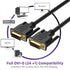 Gold-Plated DVI-D Male to Male 30AWG Dual Link (24+1) Cable - Black - 15ft