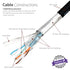 Cat 7 Shielded Network Ethernet Cable - Black -100ft