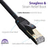 Cat 7 Shielded Network Ethernet Cable - Black -100ft