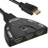3-Port 4K HDMI Switch, 3x1 Switcher Support Ultra HD, HDCP, 4K HDMI Splitter Hub Compatible with Apple TV 4K PS5 Xbox Roku Fire TV Stick HDTV Chromecast