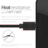 Fosmon USB 2.0 Type C (USB-C) Male to Type A (USB-A) Male Cable with 56k Ohm Pull-up Resistor - Black - 1ft