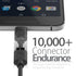 Fosmon USB 2.0 Type C (USB-C) Male to Type A (USB-A) Male Cable with 56k Ohm Pull-up Resistor - Black - 1ft