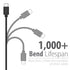 Fosmon USB 2.0 Type C (USB-C) Male to Type A (USB-A) Male Cable with 56k Ohm Pull-up Resistor - Black - 1ft