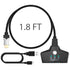 3x1 High Speed HDMI Switch with 1.8FT Braided Pigtail Cable (4K, Supports 3D) - Space Gray