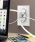 Duplex 2-Outlet Tamper Resistant In-Wall Receptacle w/ 2 USB Ports (4.2A) - [ETL Listed] AC125V/15A/60Hz - White