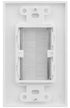 Universal Wall Plate with Brush Style Opening -Single 1-Gang -White