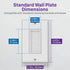 Universal Wall Plate with Brush Style Opening -Single 1-Gang -White