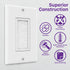 Universal Wall Plate with Brush Style Opening -Single 1-Gang -White
