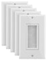 Universal Wall Plate with Brush Style Opening - Single 1-Gang- White